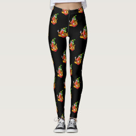 Funny Stolz Feuerwehrmann Chili on Fire gibt Thumb Leggings