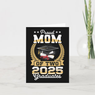 Funny Stolz Mama von zwei 2025 Graduate Twins Grad Karte