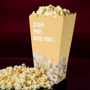 Funny Stopp Pop & Roll Gelb Geschenkschachtel