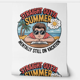 Funny "Straight Outta Summer" Back to School  Tapete