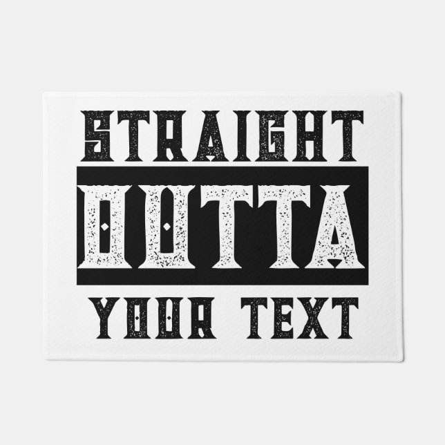 Funny 'Straight Outta Your Text' Fußmatte (Vorderseite)