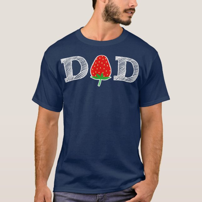 Funny Strawberry Vater Frucht Geschenk Berry Vater T-Shirt (Vorderseite)