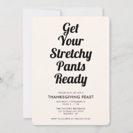 Funny Stretchy Pants Erntedank Dinner Black Einladung