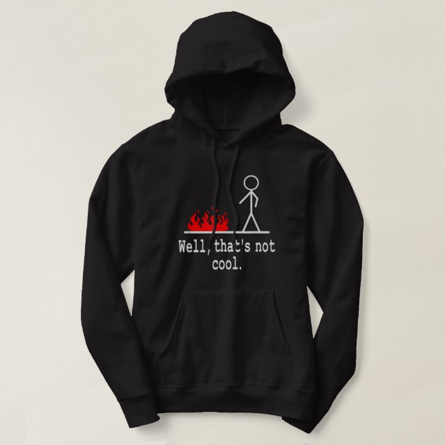 Funny Strichmännchen Man Sarcastic Pun Nun, das is Hoodie (Design vorne)