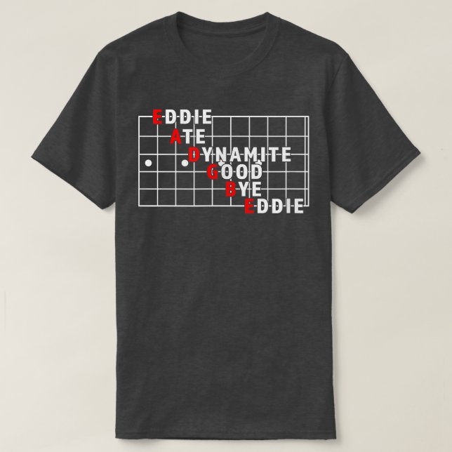 Funny String Name Eddie Ate Dynamite Good Bye Eddi T-Shirt (Design vorne)