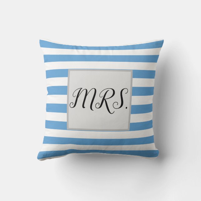 Funny Striped Mrs. Kissen (Rückseite)