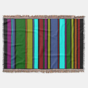 Funny Stripes farbiges X + Ihre Hintergrundfarbe Decke