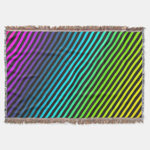 Funny Stripes Pattern - schwarz gefärbt + Ihre Ide Decke