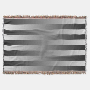 Funny Stripes Pattern - Schwarz grau + Ihre Idee Decke