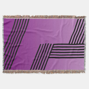 Funny Stripes Pattern - schwarzes Geo + Ihr Backgr Decke