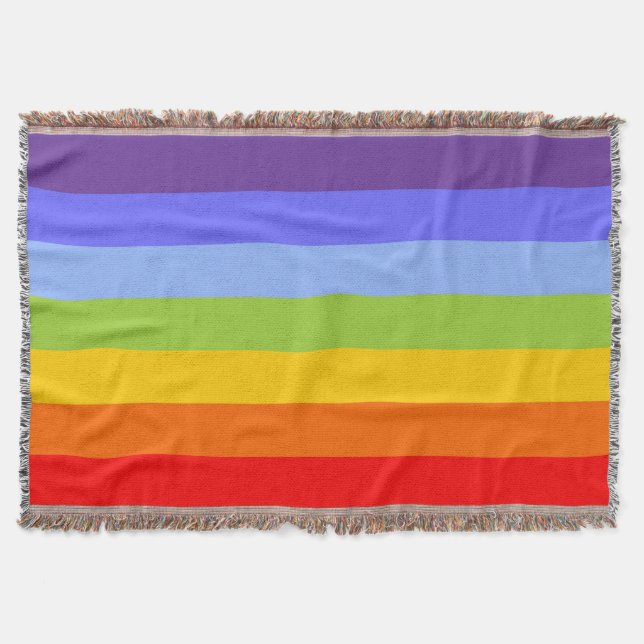 Funny Strips Muster - Regenbogen + Ihre Idee Decke (Vorderseite)
