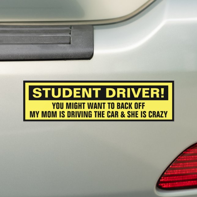 Funny Student Driver Meine Mama ist Crazy Car Autoaufkleber (Auf Auto)