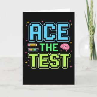 Funny Student Test Ace The Test Level Up Test Day Karte