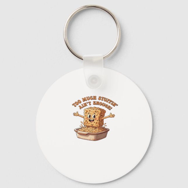 Funny Stuffing Overload Erntedank Classic T-Shi Schlüsselanhänger (Vorderseite)