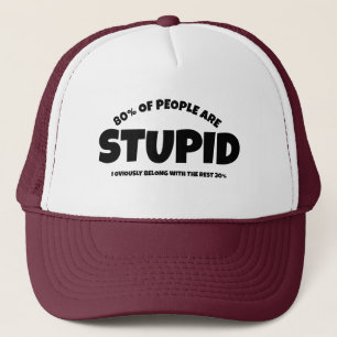 Funny "Stupid" Baseball Cap, Trendy Math Wiz Spaß Truckerkappe