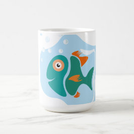 Funny Stylish Fish Kaffeetasse