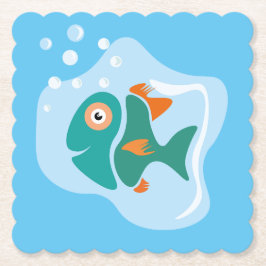 Funny Stylish Fish Untersetzer