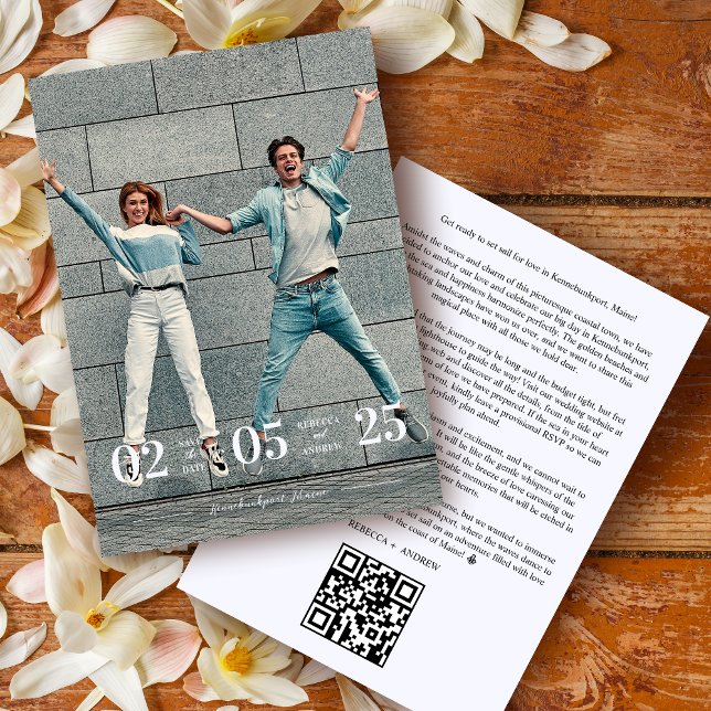 Funny & Stylish Unmatched Wedding Photo Card Save The Date (Fun & Stylish Unmatched Wedding Photo Card Save the Date with Envelope. )