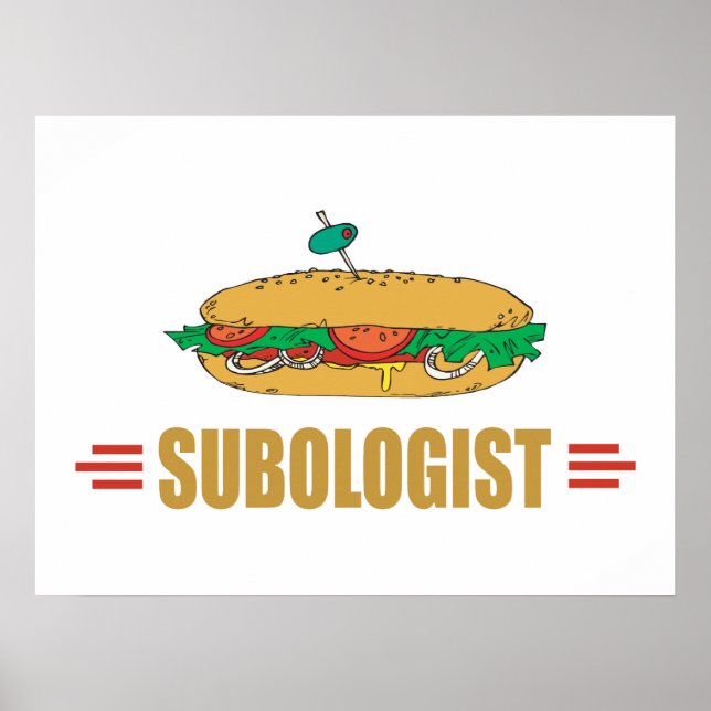 Funny Submarine Sandwich Poster (Vorne)
