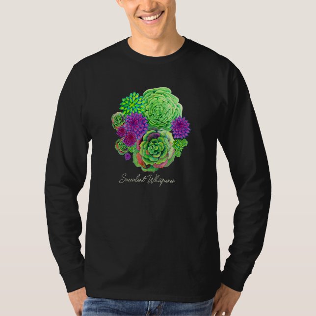 Funny Succulent Whisperer Pflanze Lover, Damen und T-Shirt (Vorderseite)