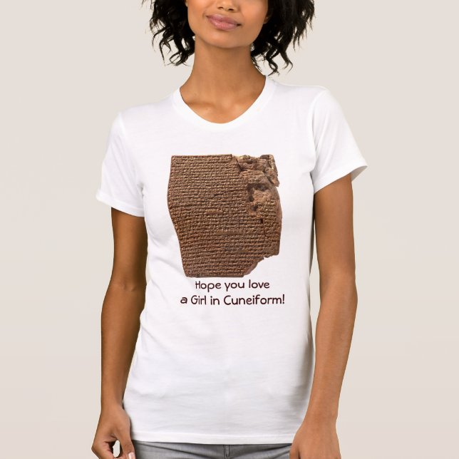 Funny "Sumerian Cuneiform Writing" T - Shirt (Vorderseite)
