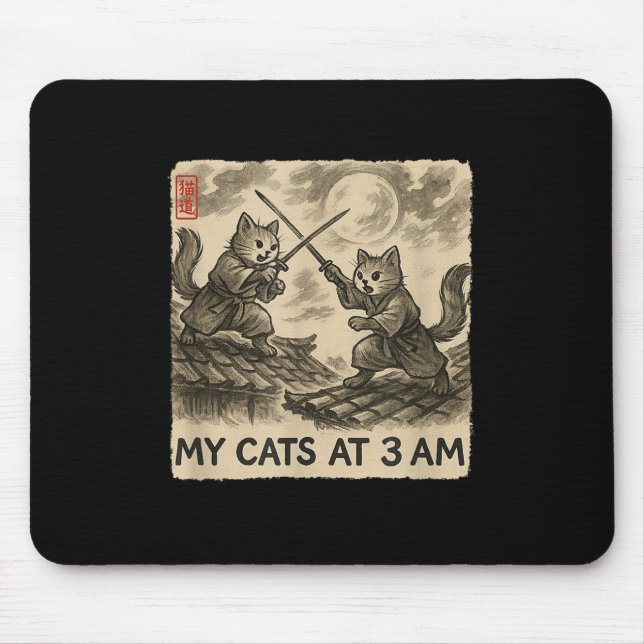 Funny Sumi-e Kawaii Tinte zum Malen japanischer me Mousepad (Vorne)