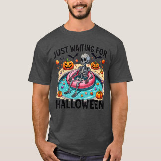 Funny Summer 2025 Spooky Skeleton gerade Gewartet T-Shirt