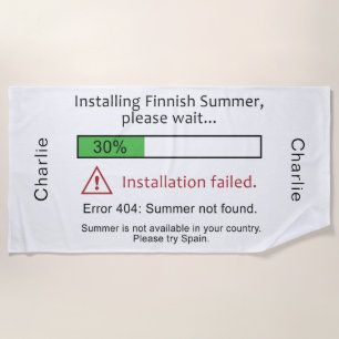 Funny Summer Beach Handtuch