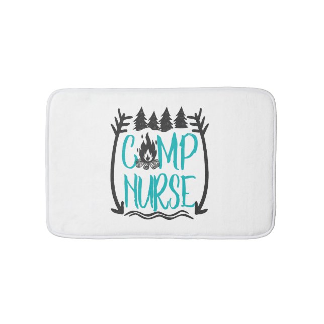 Funny Summer Camp Nursing Geschenk Camping RN Badematte (Vorderseite)