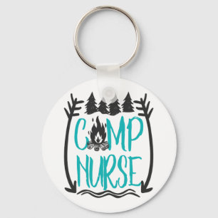 Funny Summer Camp Nursing Geschenk Camping RN Schlüsselanhänger