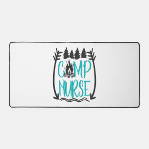 Funny Summer Camp Nursing Geschenk Camping RN Schreibtischunterlage