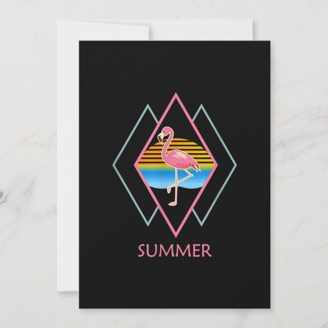 Funny Summer Flamingo | Niedlich Flamingo Lover Save The Date (Vorderseite)