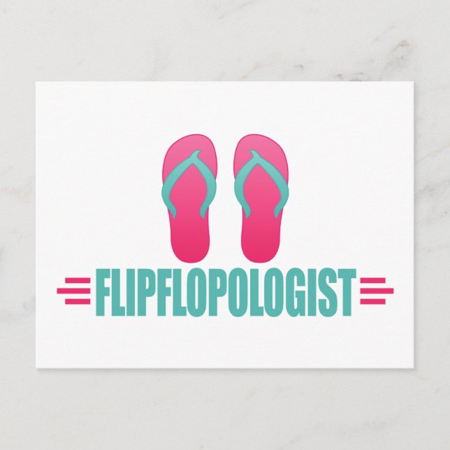Funny Summer Flip Flops Postkarte (Vorderseite)