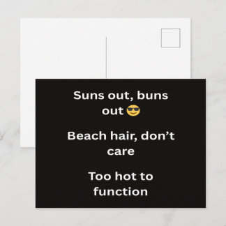 Funny Summer T-Shirt Slogans 2026 Trending Beach H Postkarte