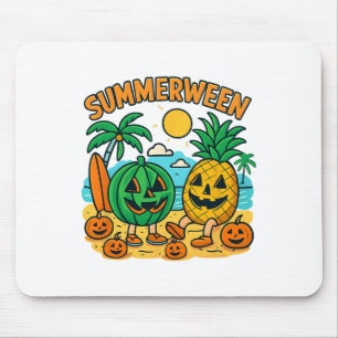 Funny Summerween Niedliche Wassermelone und Ananas Mousepad