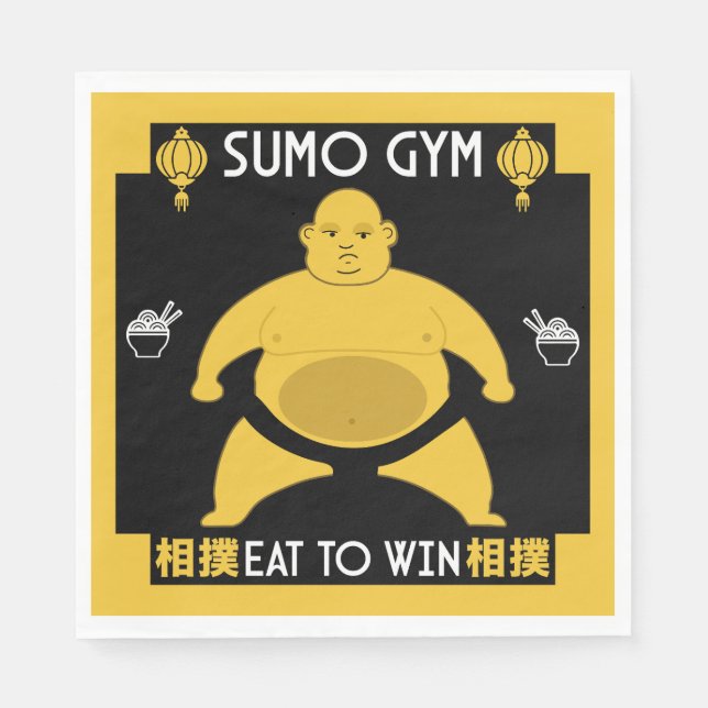 Funny Sumo Wrestler Serviette (Vorderseite)