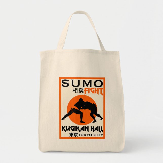 Funny Sumo Wrestler Tragetasche (Vorne)