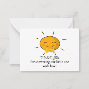 Funny Sunshine Baby Dusche Vielen Dank Karten