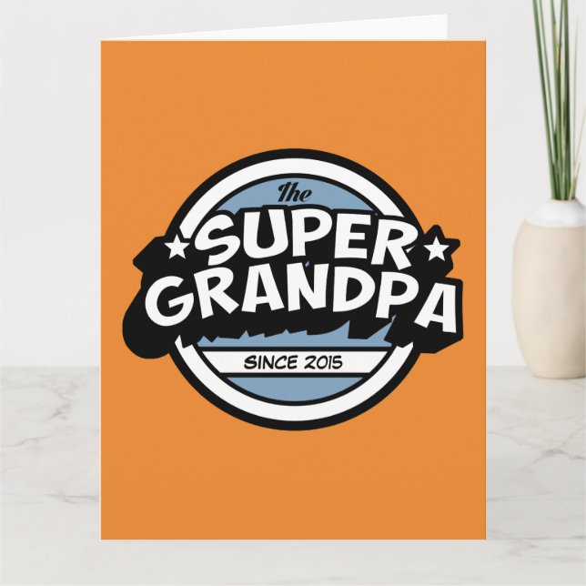 Funny Super Grandpa Karte (Vorderseite)