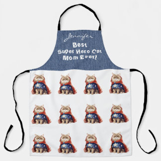 Funny Super Hero Niedlich Cat All-Over Print Schür Schürze