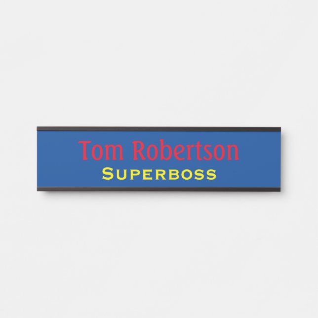 Funny Superboss Boss Office Türschild Namensschild (Vorderseite )