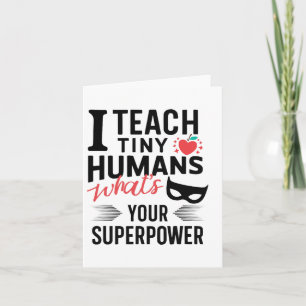 Funny Superhelder Lehrer lehrt Supermacht zu gewin Karte
