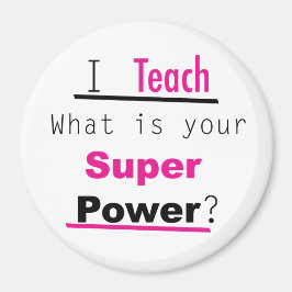 Funny Superpower Lehrer Wertschätzung Magnet