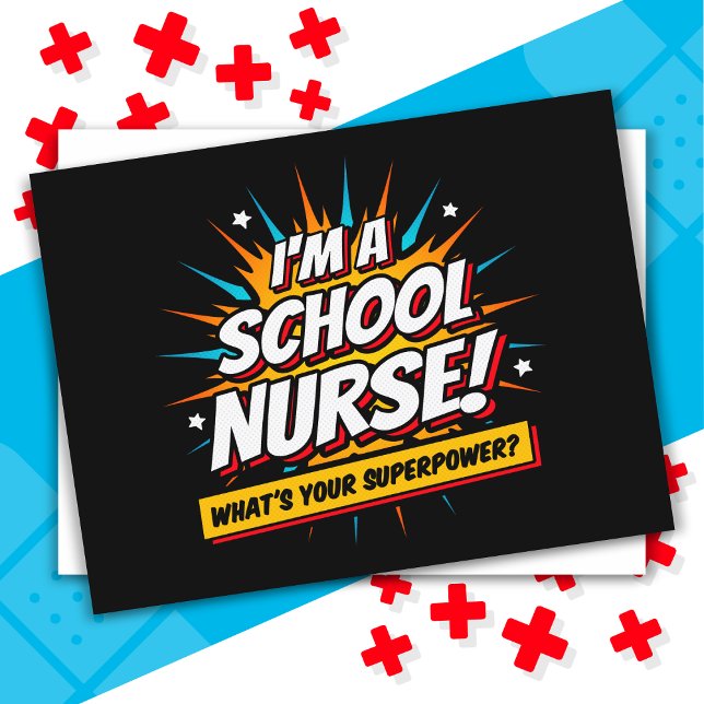 Funny Superpower School Nurse Aufwertung Postkarte (Von Creator hochgeladen)