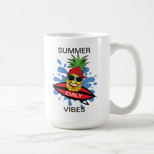 Funny Surfing Ananas Tasse