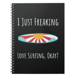 Funny Surfing Gifts Surfboard Surfer Summer Ocean Notizblock