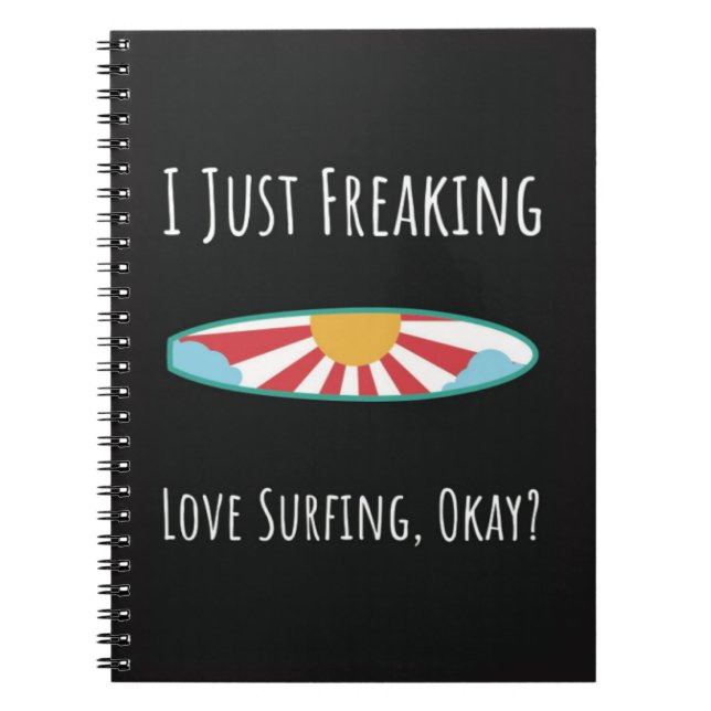 Funny Surfing Gifts Surfboard Surfer Summer Ocean Notizblock (Vorderseite)