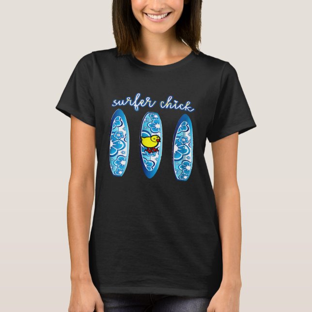 Funny Surfing Vacation Chick Shirt Sommerliebhaber (Vorderseite)