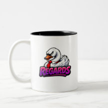Funny Swan Regards Office Sarcasm Coffee Mug