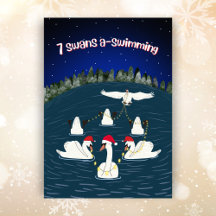Funny Swans Schwimmen 12 Tage Weihnachtswohnung